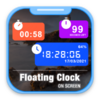 floating clock on screen android application logo